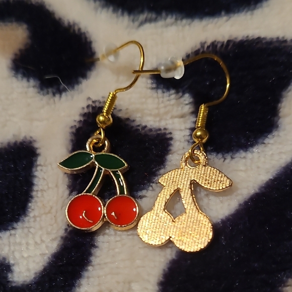 Cherry Drop Earrings - Picture 2 of 3